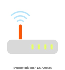 Wifi Signal Router. Internet Icon - Internet Modem Isolated, Wifi Network Illustration - Wifi Vector