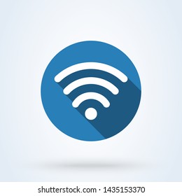 wi-fi signal sign Simple vector modern icon design illustration.