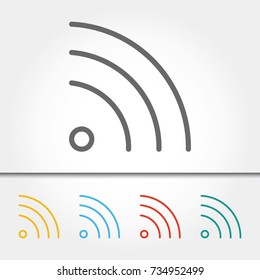 WiFi Signal Single Icon Vector Illustration