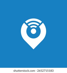 Modelo de vetor de design de logotipo de ponto de sinal Wi-fi