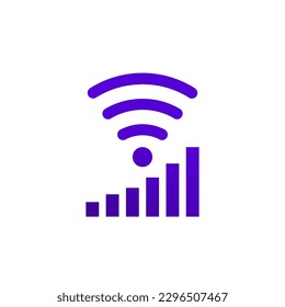 Wi-Fi signal strength icon, vector