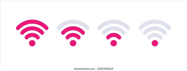 Wifi Signal Strength Indicator isolated