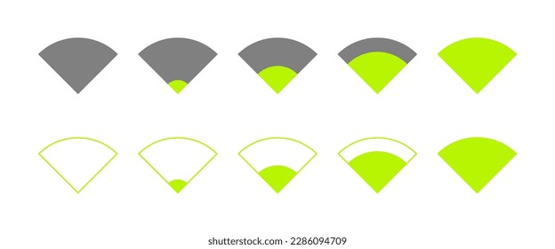 Wifi Signal Strength Indicator Sign Vector Illustration Set