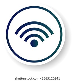 wi-fi signal symbol or icon line art