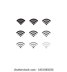 Ilustración de vectores de símbolo de señal Wifi