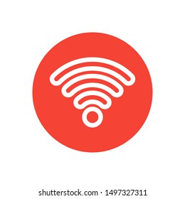 Wifi Signal Symbol Icon Vector Illustration