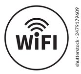 Wi-Fi signal symbols and an internet connect ionic. Wi-fi Wireless Network icon.