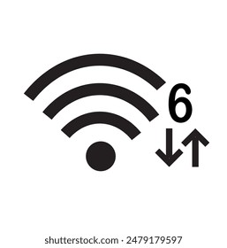 Wi-Fi signal symbols and an internet connect ionic. Wi-fi Wireless Network icon.
