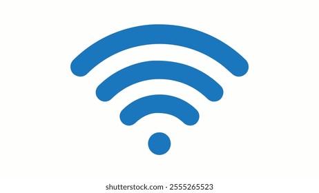WiFi Signal Vector Design Icon: Clean and modern WiFi vector icon representing wireless connectivity, perfect for tech and communication designs