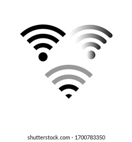 
Icono vector de señal WiFi para los pasos 10