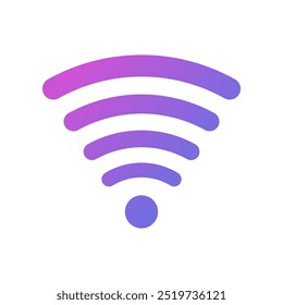 Icono de Vector de señal WI-FI, símbolo de aplicación de diseño plano de red completa.