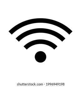 Icono de vector de señal Wifi, aislado en fondo blanco