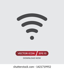 Wifi signal vector icon in modern design style for web site and mobile app