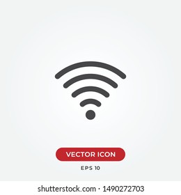 Wifi signal vector icon in modern design style for web site and mobile app
