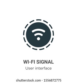 Wi-fi signal vector icon on white background. Flat vector wi-fi signal icon symbol sign from modern user interface collection for mobile concept and web apps design.