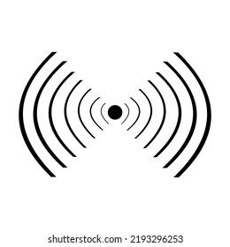 Icono de vector de señal Wifi sobre fondo blanco.