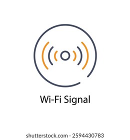 Wi-Fi Signal vector icon stock illustration