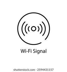 Wi-Fi Signal vector icon stock illustration