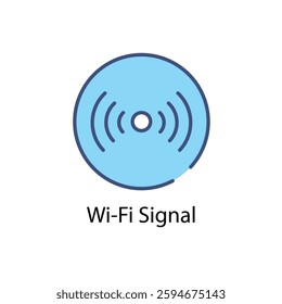 Wi-Fi Signal vector icon stock illustration