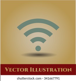 Wifi signal vector icon or symbol