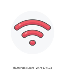 Wifi Signal vector icon with whitebackground vector stock illustration