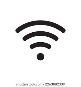Icono de vector de señal WiFi, conexión inalámbrica a internet diseño de señal plana. Pictograma de símbolo aislado Wi-Fi