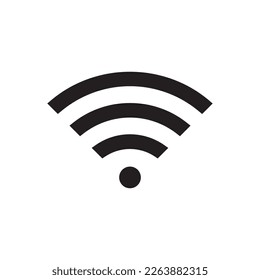 Icono de vector de señal WiFi, conexión inalámbrica a internet diseño de señal plana. Pictograma de símbolo aislado Wi-Fi