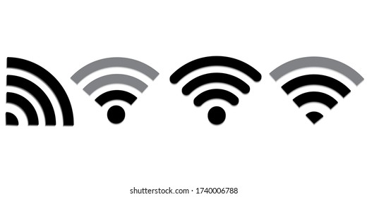 Wifi signal vector symbol icon. A set of images of access points. Stock template.