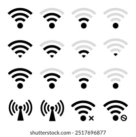 wifi signal vector. symbol, sign, icon