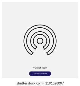 Wifi signal waves sign icon in trendy flat style isolated on grey background, modern symbol vector illustration for web
