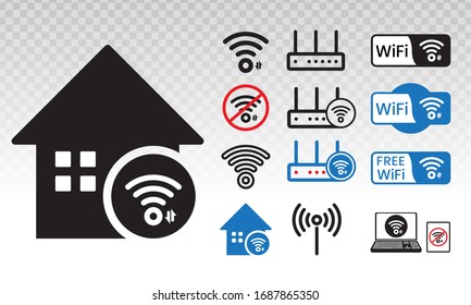 Wifi Signal / Wi Fi Wireless Internet Networks. Flat Icon For Apps Or Websites