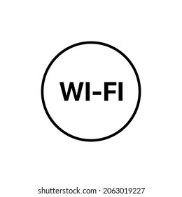 Wifi or wi-fi signal, wireless connection black icon. Wlan access. Trendy flat isolated symbol, sign for: illustration, outline, banner, logo, mobile, app, design, web, dev, ui, ux. Vector EPS 10 