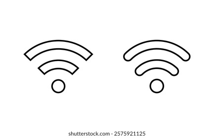 Wifi signal, wireless network icon in outline style