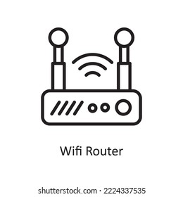 Wifi Signals Vector Flat Icon Design illustration. Technology Symbol on White background EPS 10 File