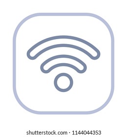 WiFi - Simple Buttons. A minimalistic vector icon.