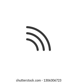 WIFI simple icon. wireless internet icon. Vector illustration isolated on white background.