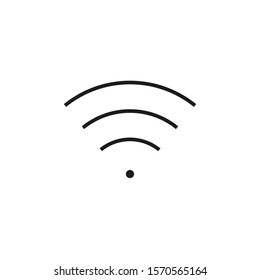 WIFI simple linear icon on white background, wifi. Editable stroke. internet connection. Can be used as a sticker, and much more. VECTOR. EPS 10.