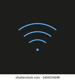 WIFI simple linear icon on white background, wifi. Editable stroke. internet connection. Can be used as a sticker, and much more. VECTOR. EPS 10.