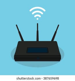 wifi singla router isolated object 