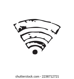 Wifi sketch icon for web and mobile Hand drawn vector illustration eps