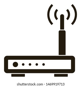 Wifi smart router icon. Simple illustration of wifi smart router vector icon for web design isolated on white background