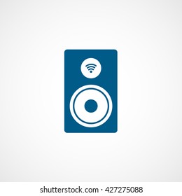 Wi-Fi Sound Column Blue Icon On White Background