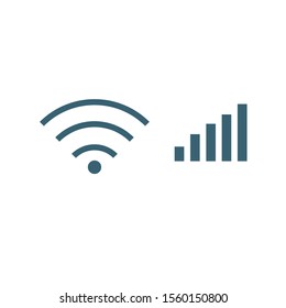 wifi sound signal connection, sound radio wave logo symbol. vector illustration isolated on white background.