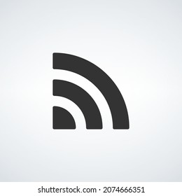 wifi sound signal connection, sound radio wave logo symbol. vector illustration isolated