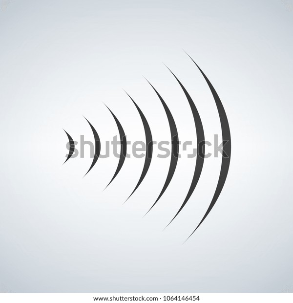 wifi sound
signal connection, sound radio wave logo symbol. vector
illustration isolated on modern
background.