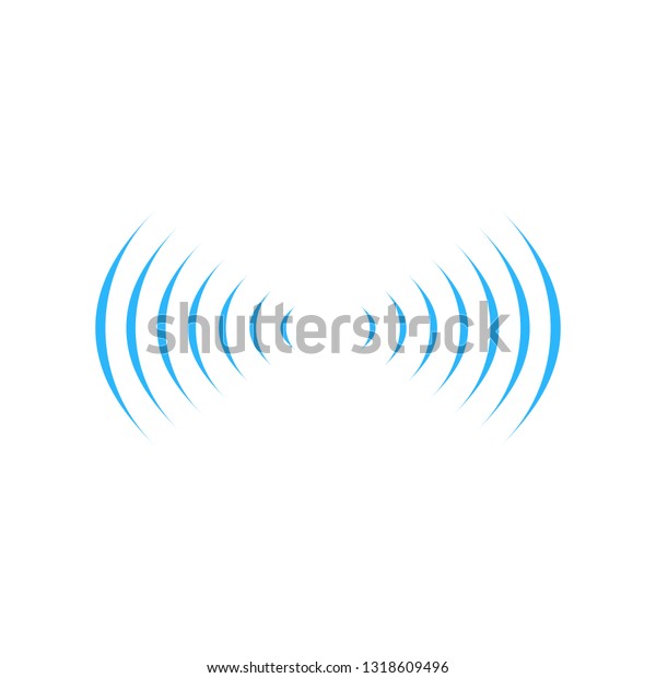 wifi sound signal connection in two\
dirrections, sound radio wave logo symbol. vector illustration\
isolated on\
whitebackground.