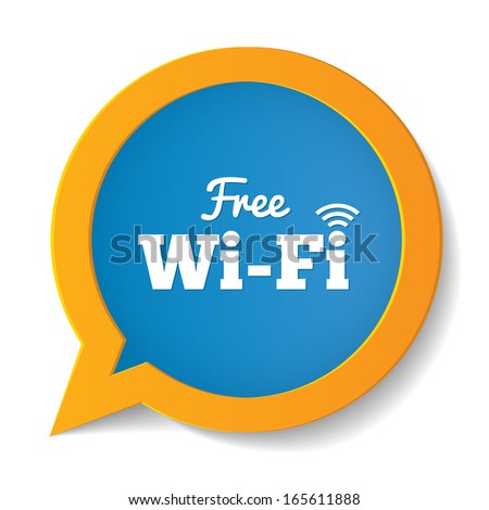 Wifi speech bubble. Free wifi symbol. Wireless Network icon. Wifi zone.