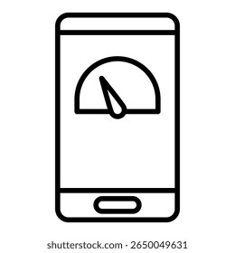wifi speed icon flat thin outline art logo