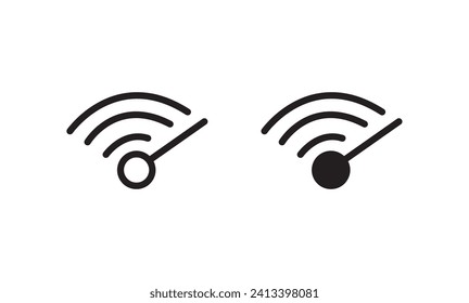 Wifi speed icon set. vector illustration