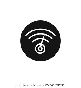 Wifi speed icon Simple thin line flat symbol
